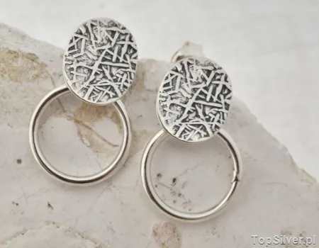 MEDIOLAN - srebrne kolczyki bez kamieni