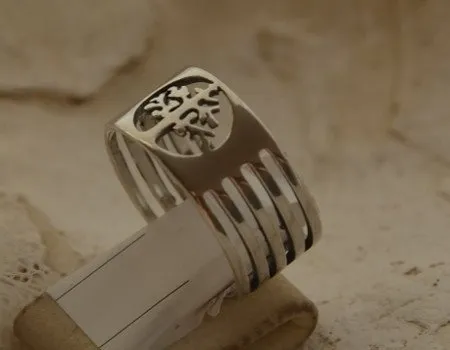 DRZEWO - srebrna obrączka