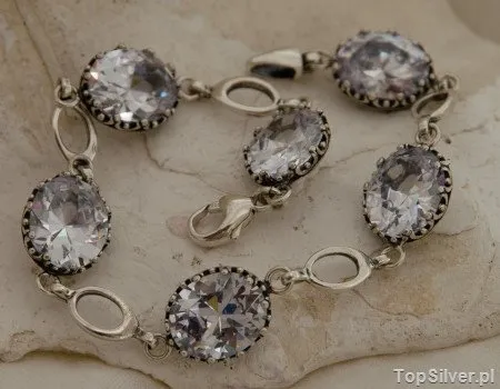 MORGAN - srebrna bransoletka z cyrkoniami