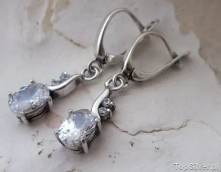 HELENA - srebrne kolczyki z cyrkoniami