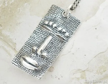 UBONGO - srebrny wisior w stylu etno maska