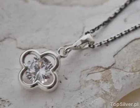 SAKURA - srebrny wisior z cyrkonią CRYSTAL