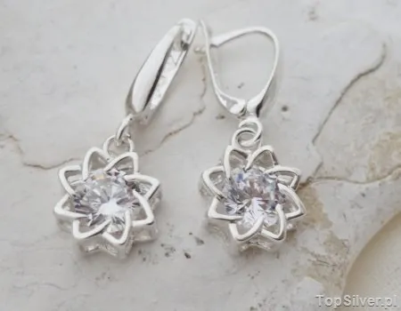 MISAWA - srebrne kolczyki z cyrkonią CRYSTAL
