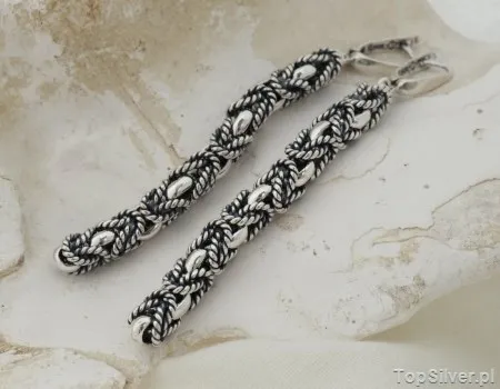 SPLOT KRÓLEWSKI - SREBRNE KOLCZYKI BIZANTYNA