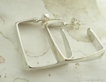 MAJKA II srebrne kolczyki na sztyft piękne wkrętki