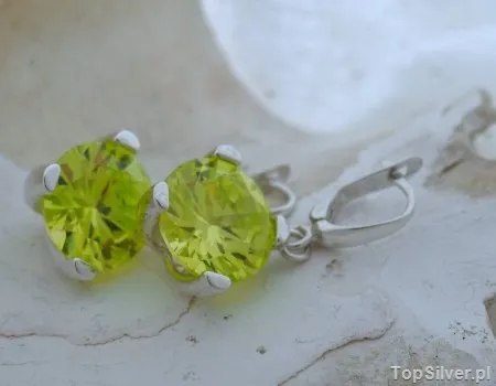 LIMON - srebrne kolczyki z cytrynem