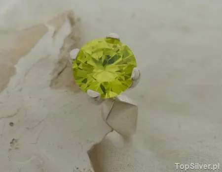LIMON - srebrny pierścionek z cytrynem