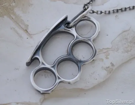 KASTET - srebrny wisior w stylu punk