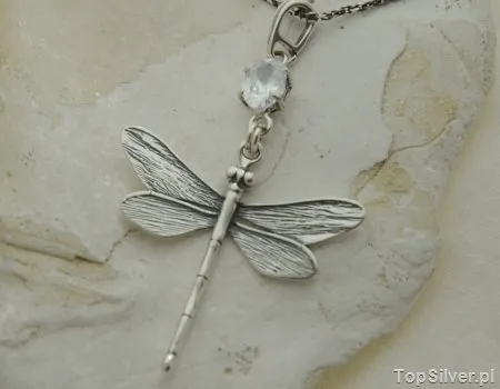 WAŻKI - srebrny wisiorek z kryształem Swarovskiego