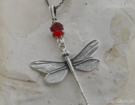 ALE WAŻKI - srebrny wisior z rubinem