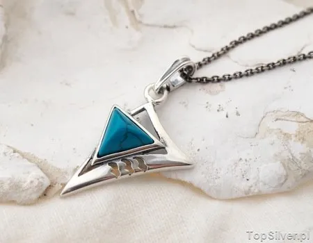 VIVOLI - srebrny wisiorek z turkusem