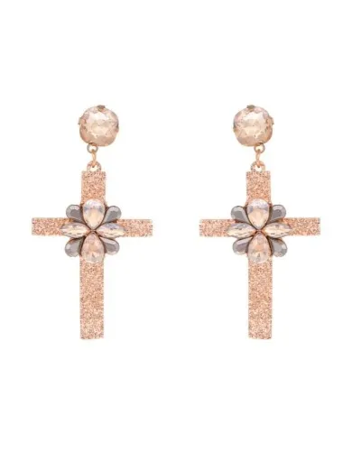 Kolczyki krzyże z cyrkoniami