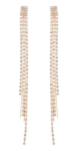 Kolczyki, sztyfty, długie, opadające cyrkonie 8