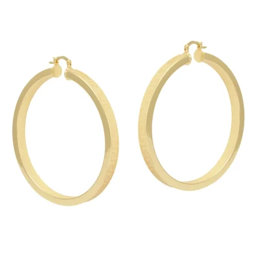 Kolczyki pozłacane , koła, grecki wzór na zewnętrznej stronie 23