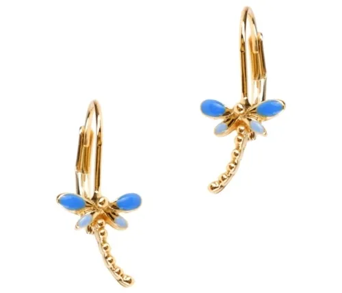 Kolczyki niebieskie ważki (P13274AU-E206)