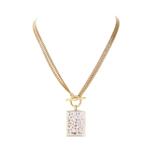 Naszyjnik z białą, prostokątną zawieszką z kolekcji Oceanique (C25/LAT/23AU)