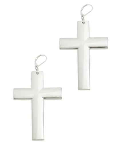 Kolczyki krzyże XXL z kolekcji Heavenly (P21/WIO/25AG)