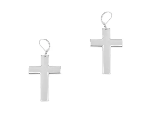 Kolczyki grube, wiszące krzyże (P15/ROZ/26AG)