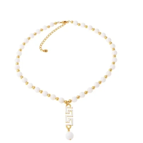 Naszyjnik z onyksami i emalią (C22/LAT/18AU)