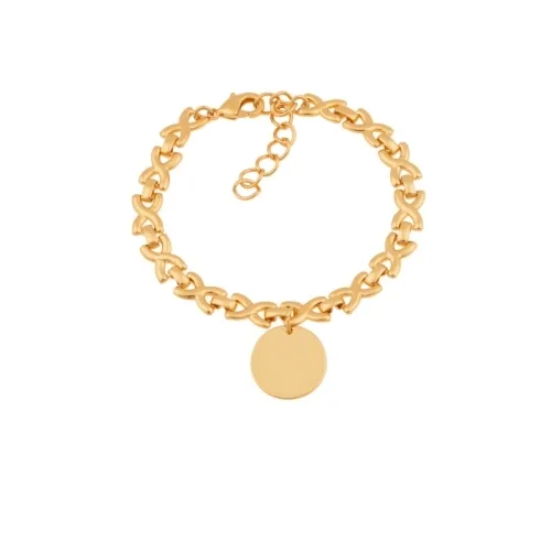 Bransoletka z okrągłą blaszką (B22/WIO/31AU)