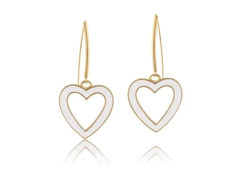 Kolczyki białe serca (P24/LAT/36/1AU) 1 Kolczyki białe serca (P24/LAT/36/1AU)