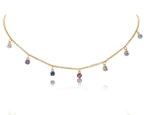 Naszyjnik z kolorowymi kryształkami z kolekcji TEEN VIBE (C24/TEN/05AU)