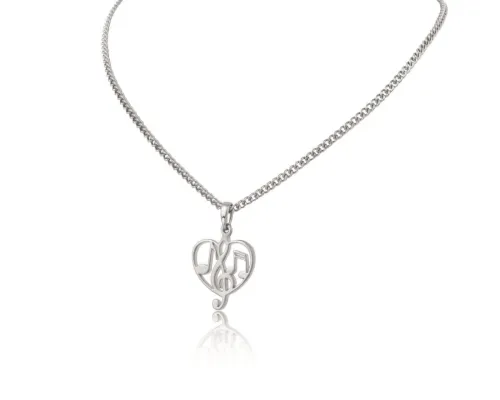 Naszyjnik nutki w sercu z kolekcji Vintage Aria Martelle (C24/NUT/02AG)