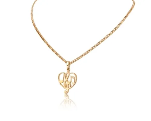 Naszyjnik nutki w sercu z kolekcji Vintage Aria Martelle (C24/NUT/02AU)