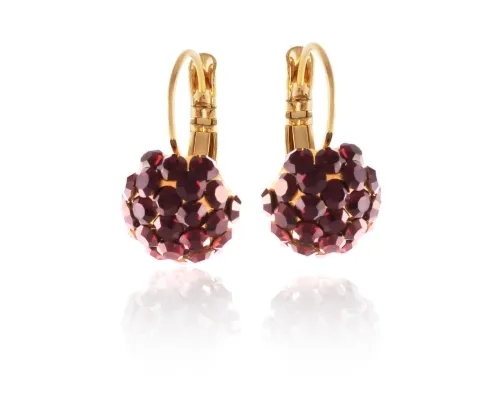 Kolczyki z kryształkami Preciosa (P8126AU-RUBY)