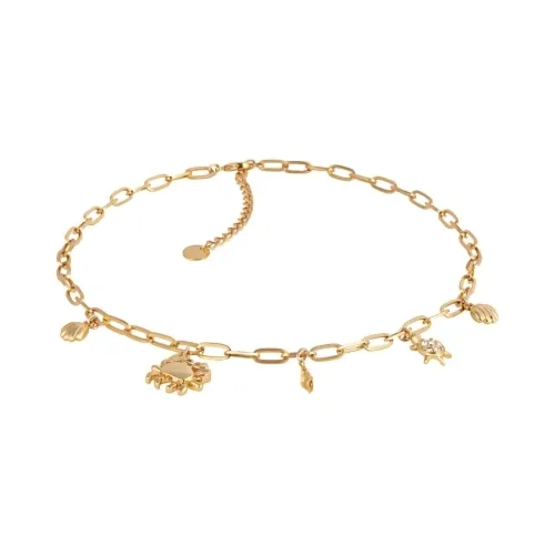 Naszyjnik z krabikiem, żółwikiem i muszelkami z kolekcji Aqualessia (C24/AQUA/09AU)