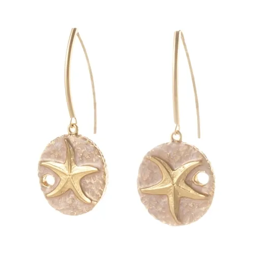 Kolczyki z rozgwiazdą na perłowej rafie (P25/LAT/09/4AU)