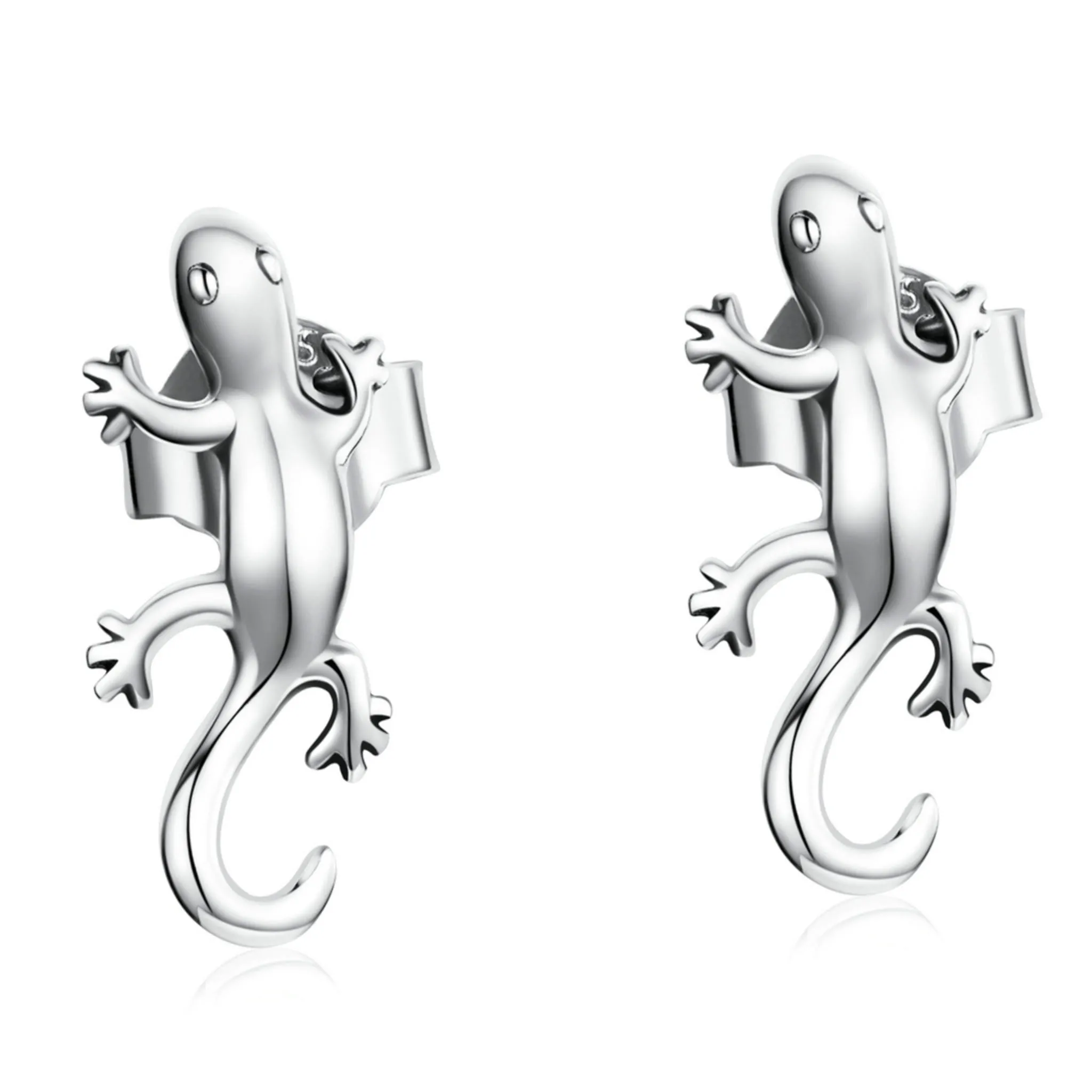 Jaszczurki srebrne kolczyki sztyfty srebro 925