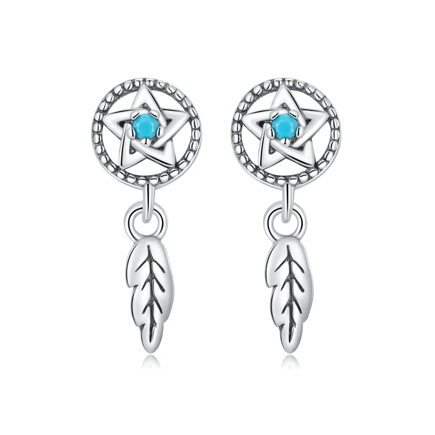 Srebrne kolczyki łapacze snów srebro 926 sztyfty