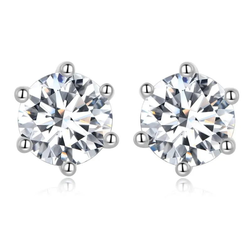 K227 Kryształ kryształki kolczyki 5 mm sztyft srebro 925