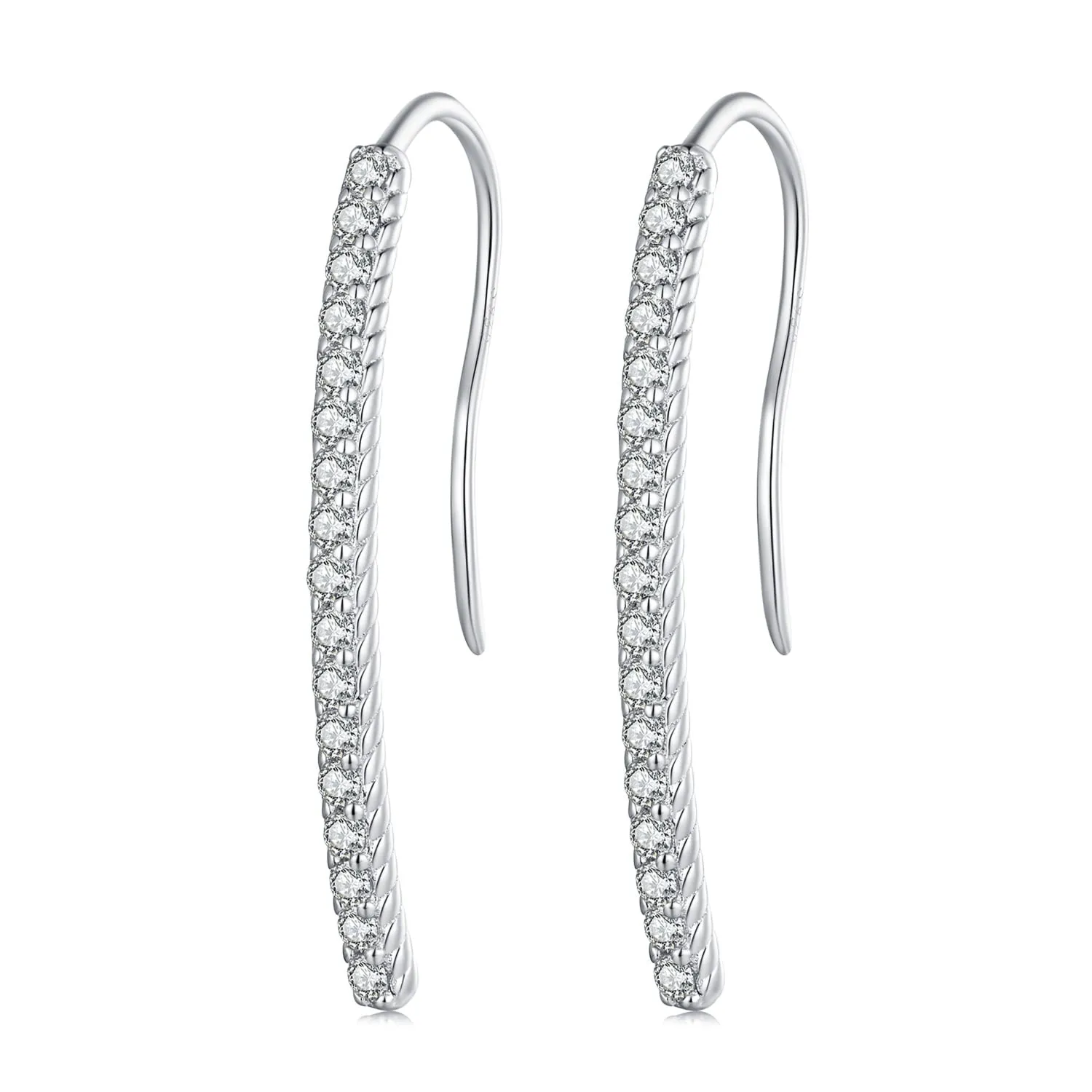 K232 Kryształki kolczyki srebro 925 bigiel otwarty