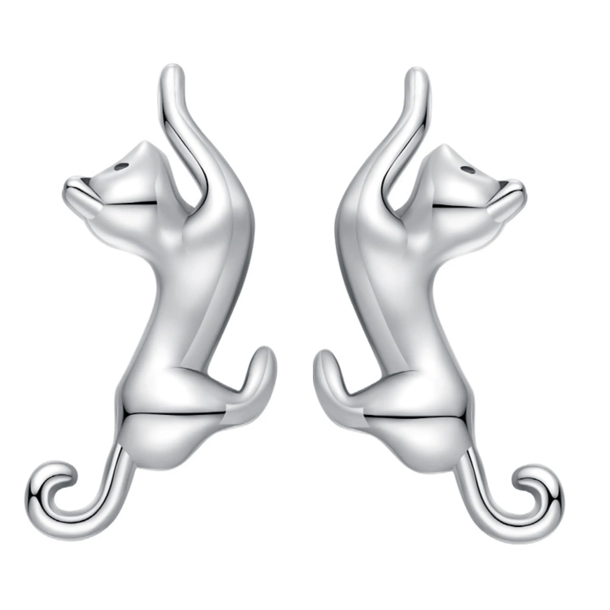 Kotki srebrne kolczyki sztyfty srebro 925