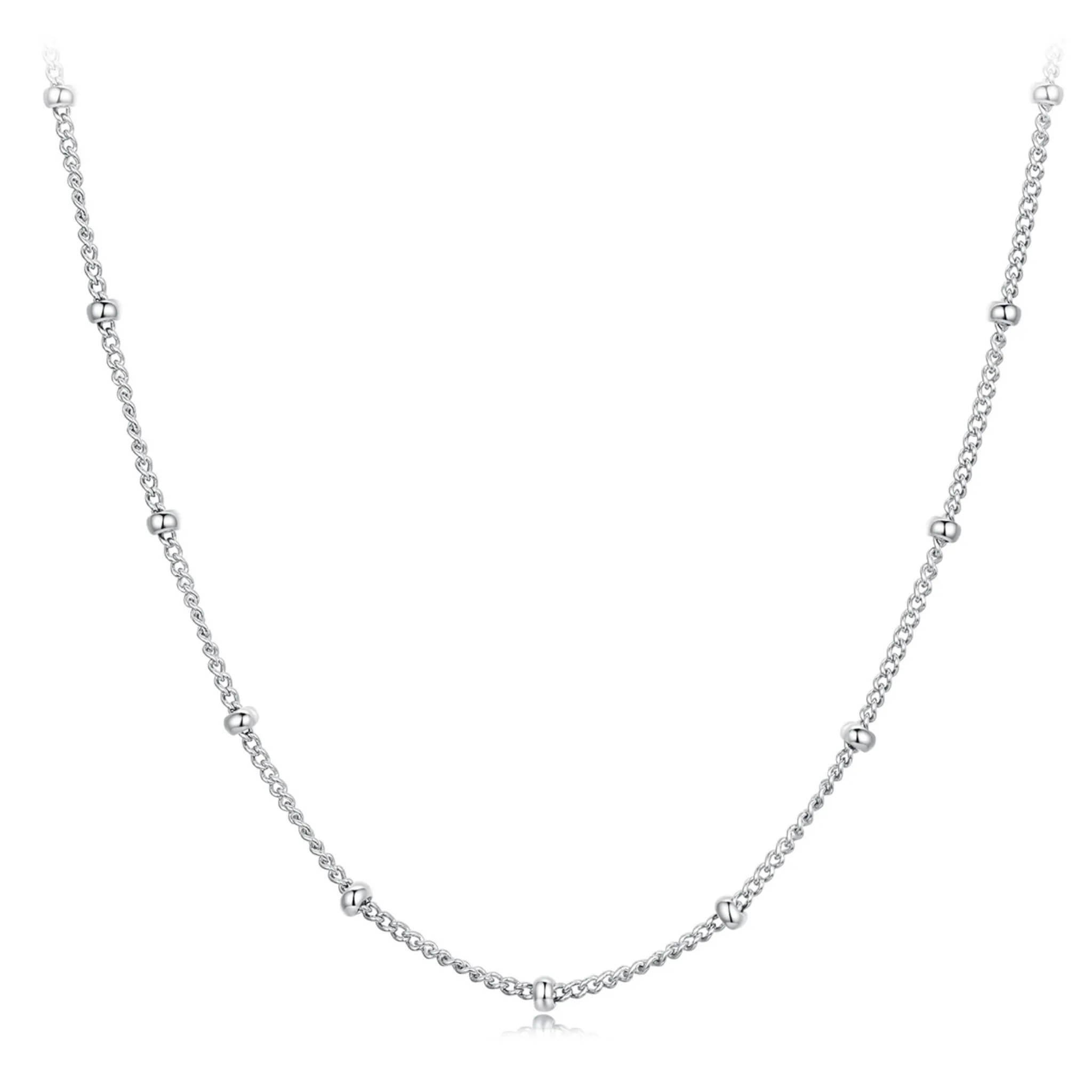 Srebrny naszyjnik splot pancerka do zawieszek charms 45cm - regulacja