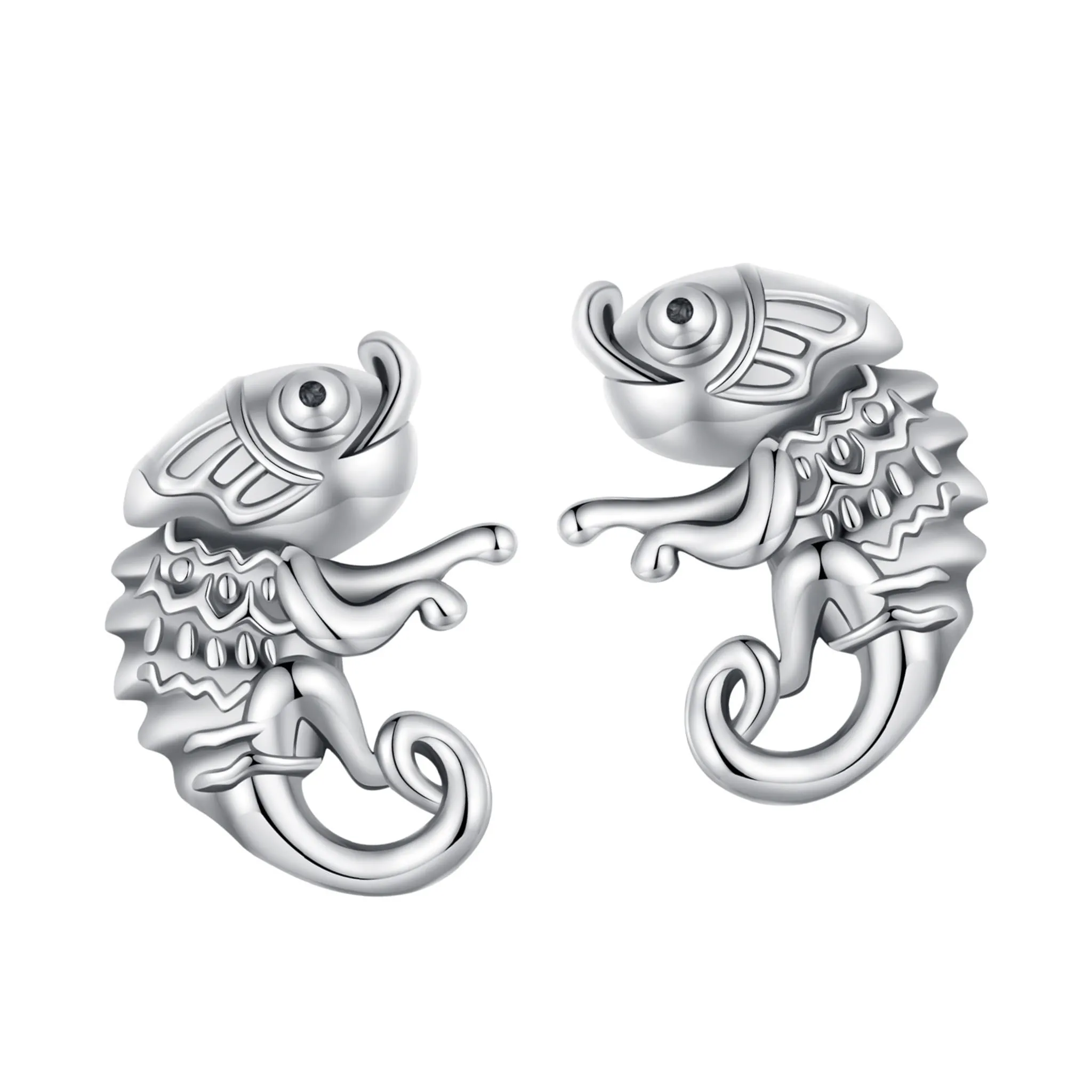 Kameleony srebrne kolczyki sztyfty srebro 925