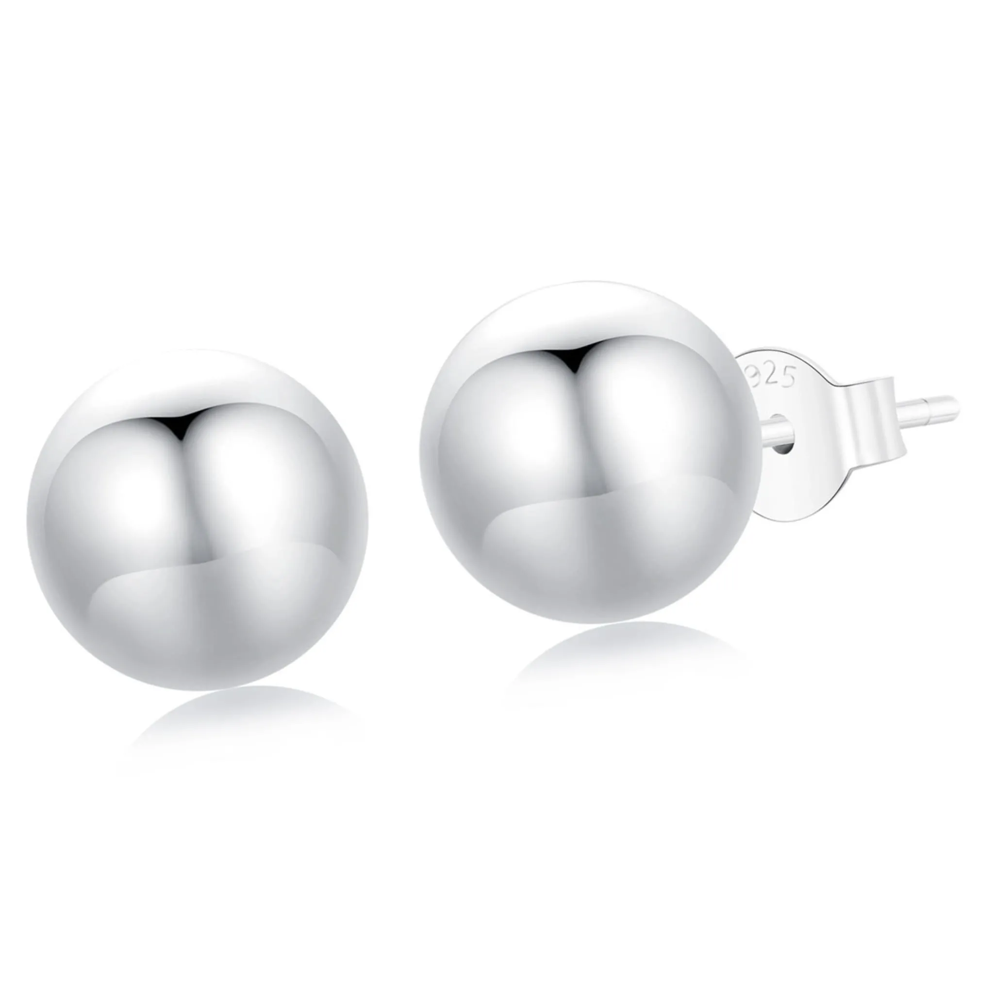 Kolczyki srebrne kulki rozmiar S sztyfty srebro 925