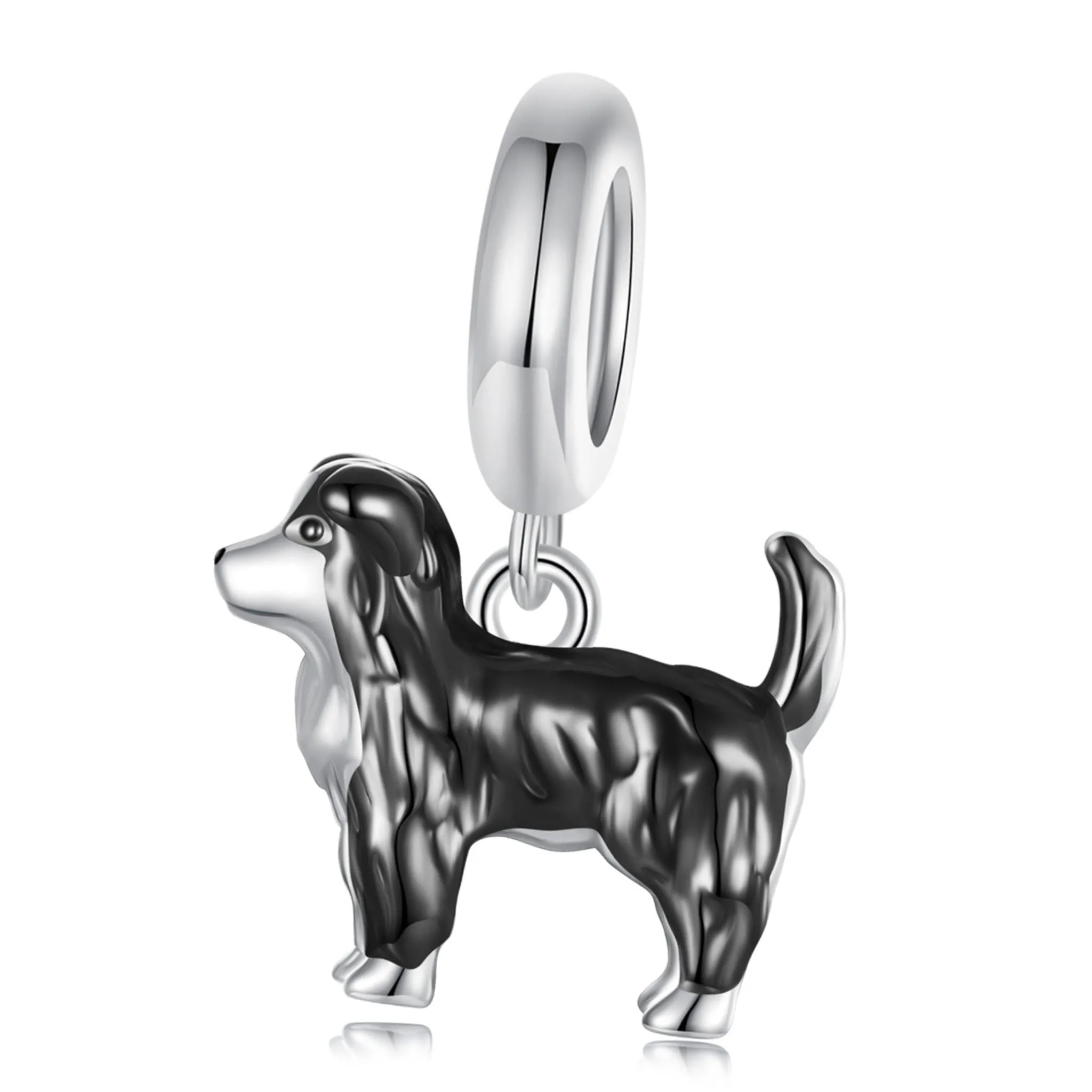 Piesek rasy Border Collie charms srebrna zawieszka beads srebro 925