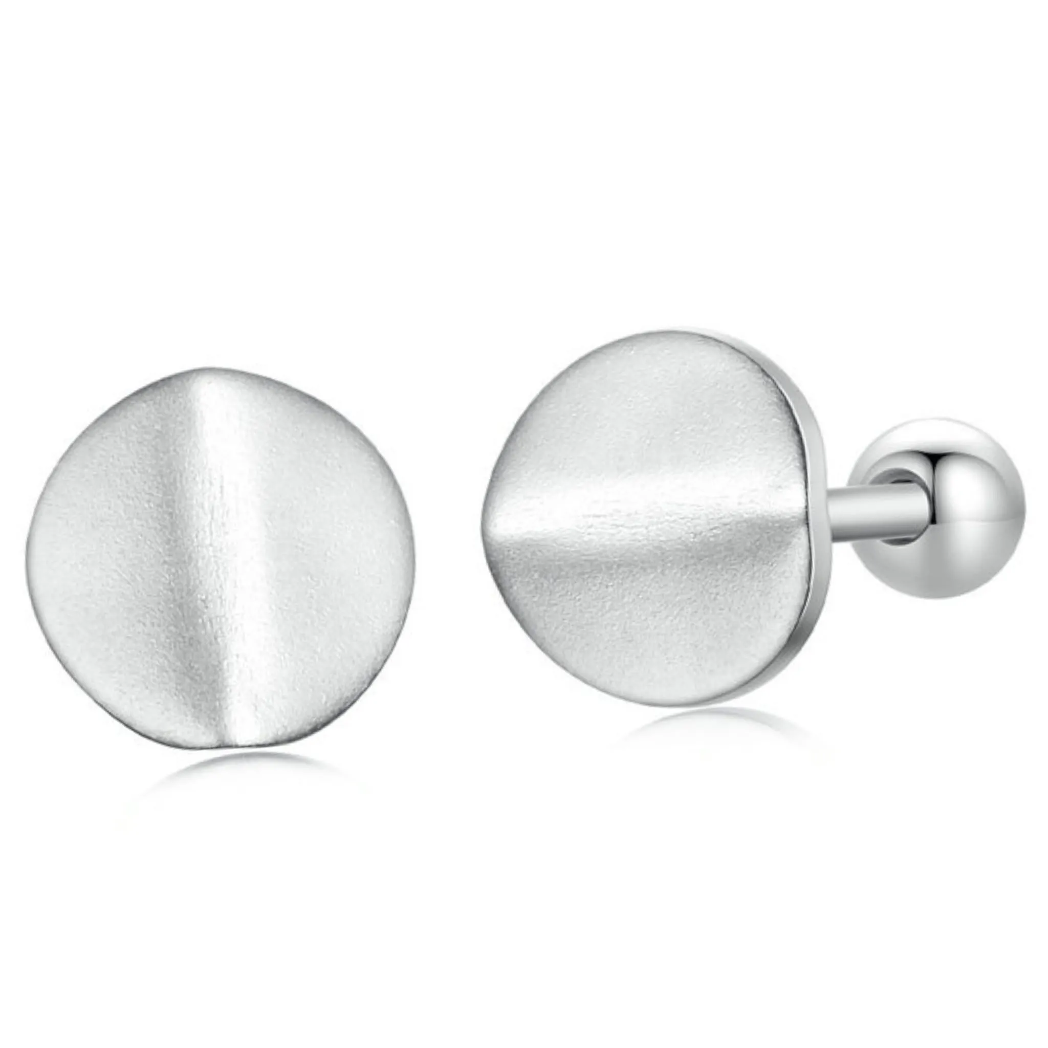 Srebrne kolczyki kółka sztyfty zakręcane srebro 925