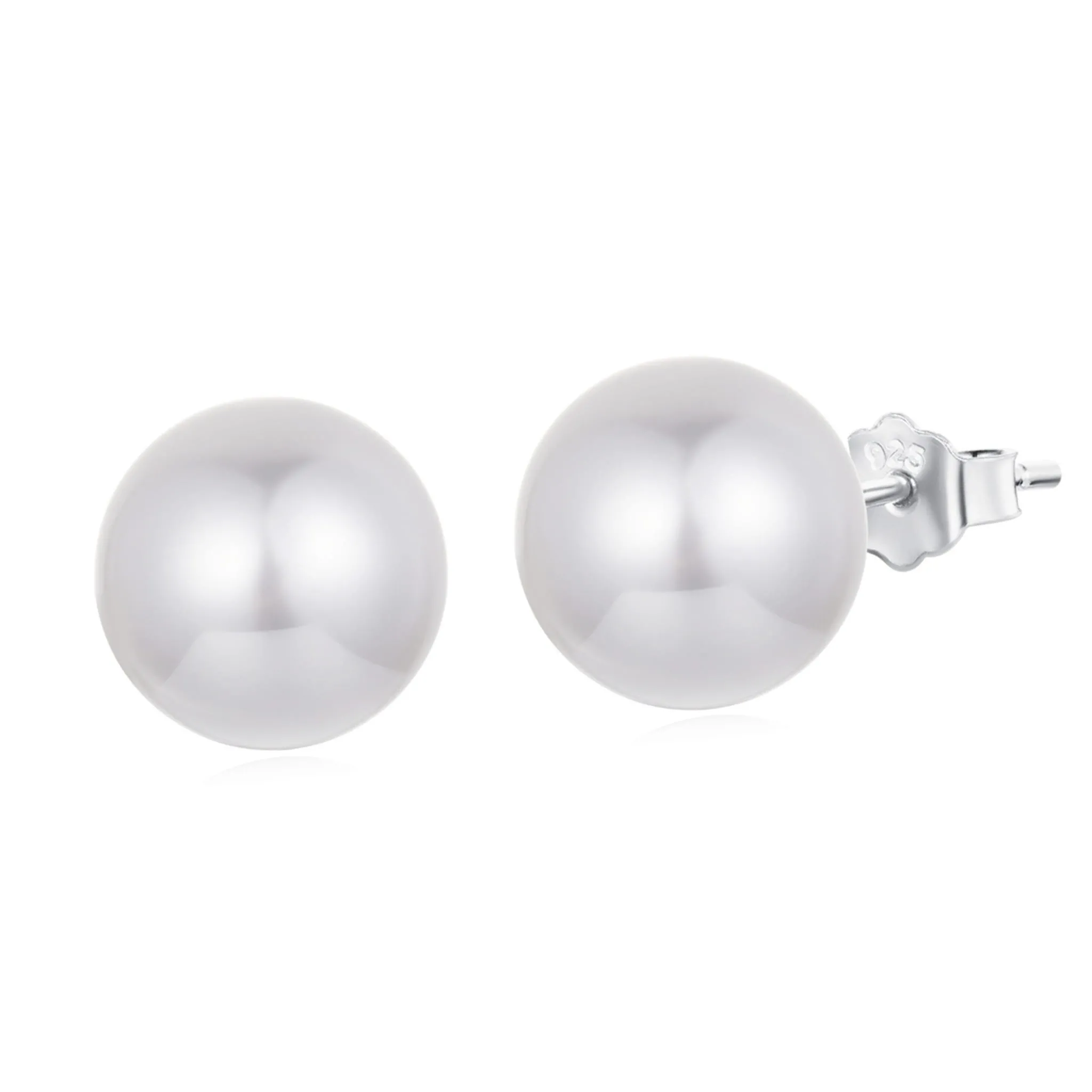 Kolczyki ze srebra perły rozmiar M sztyfty srebro 925