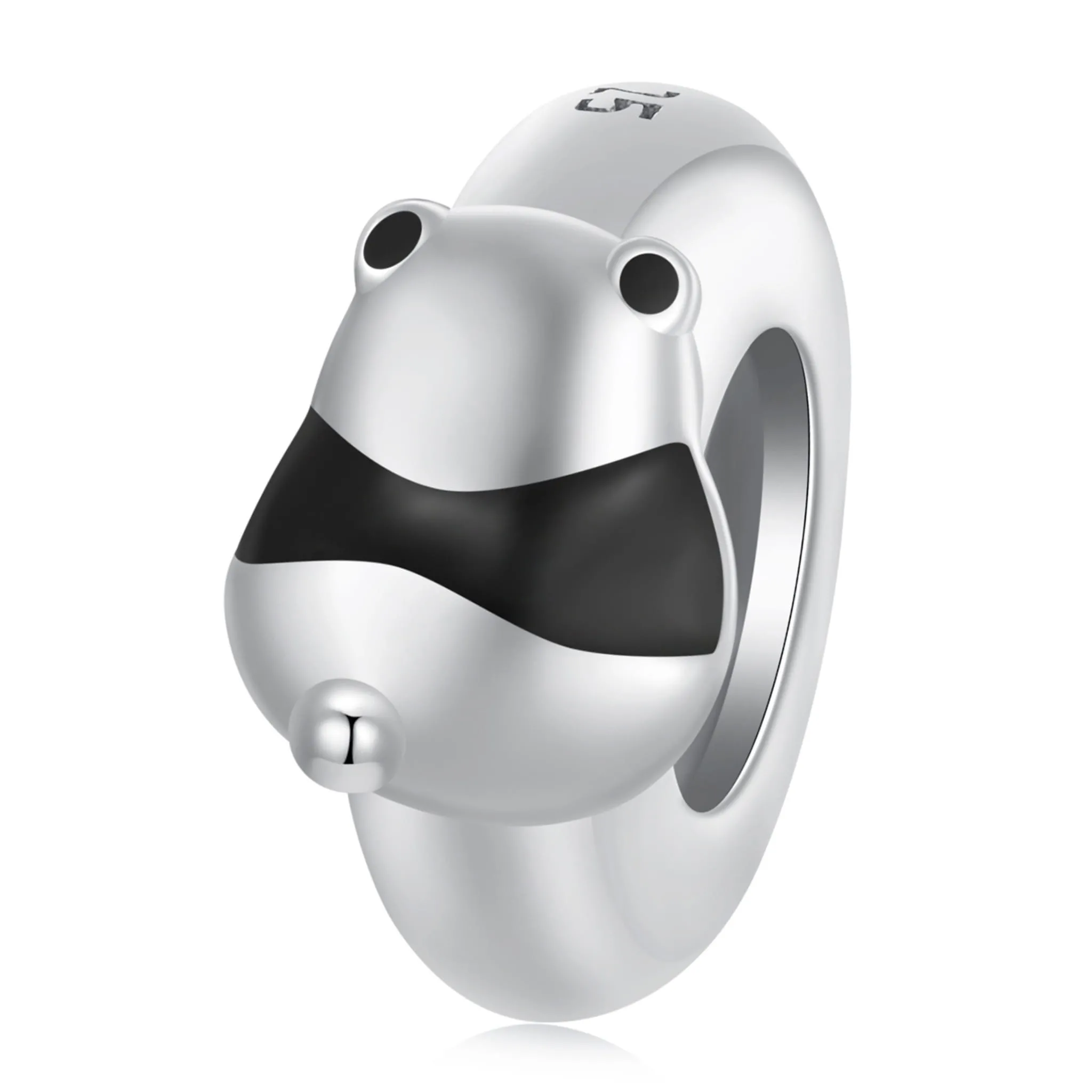 Srebrny stoper charms z pandą stoper do bransoletki srebro 925