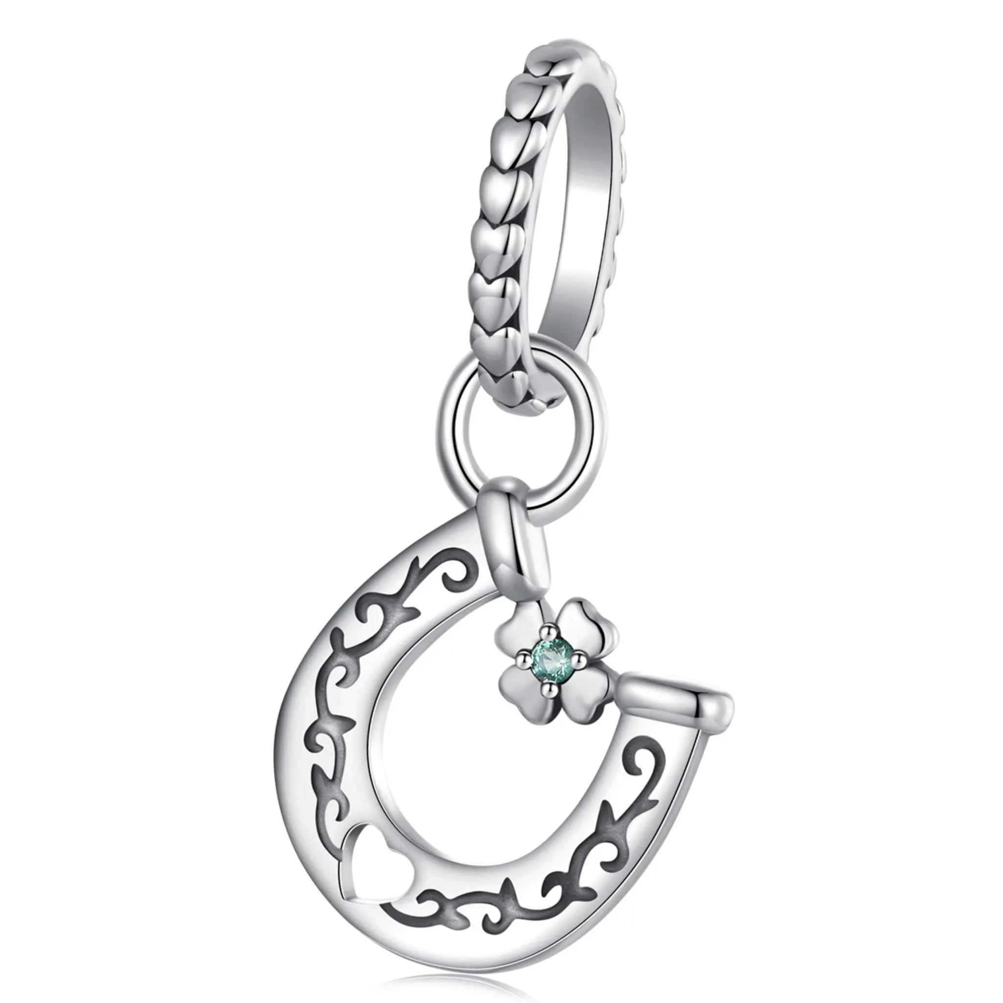 Srebrna zawieszka podkowa na szczęście srebro 925 beads koralik