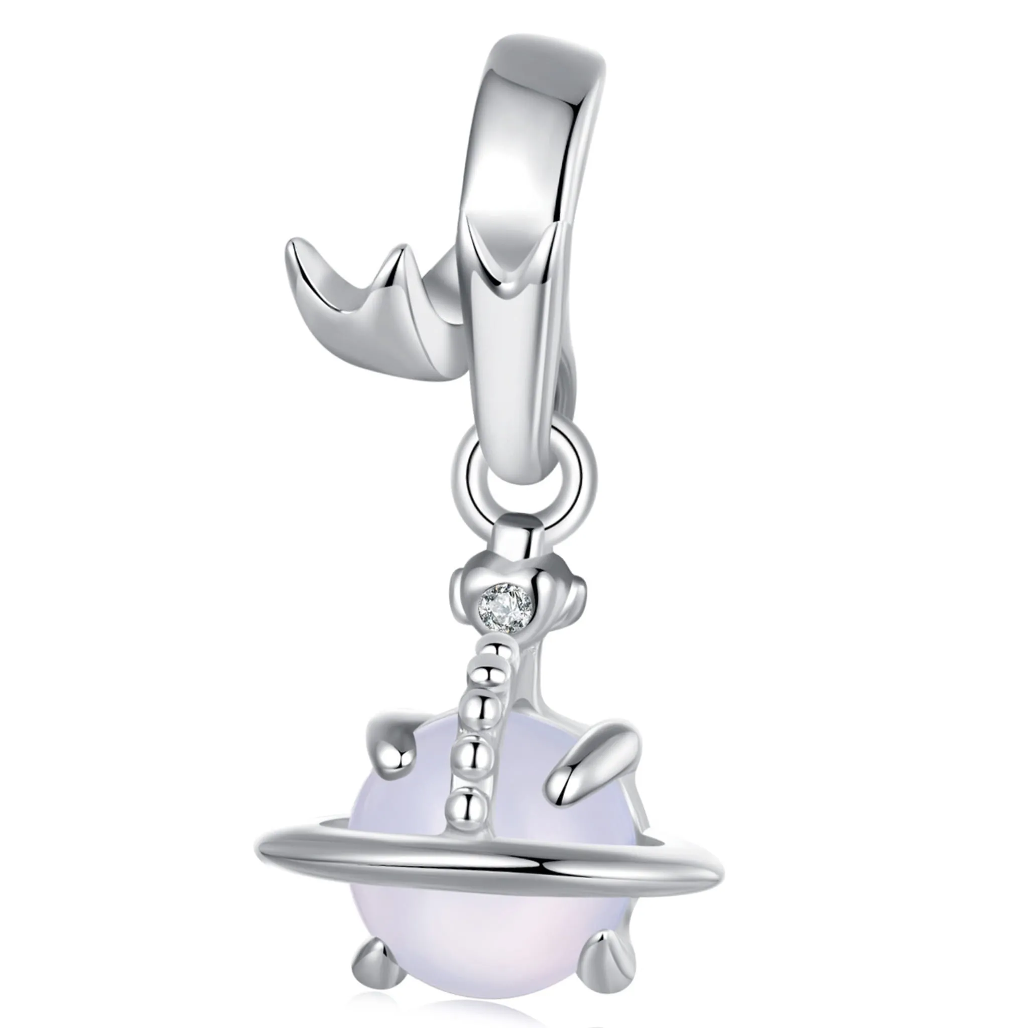 Srebrna zawieszka mała planeta koralik srebro 925 beads