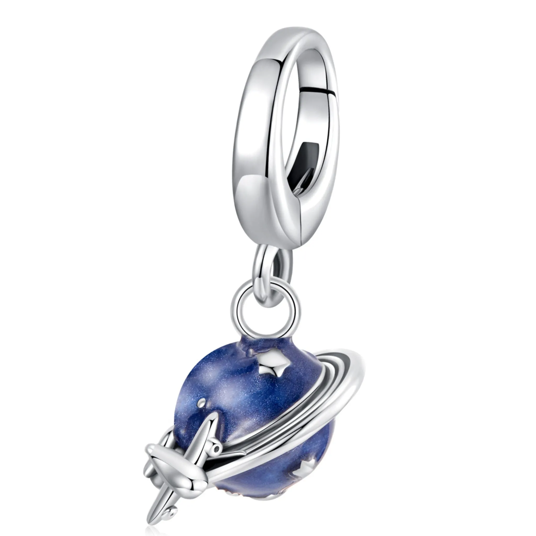 Srebrny charms dla podróżnika zapinany koralik zatrzask beads srebro 925