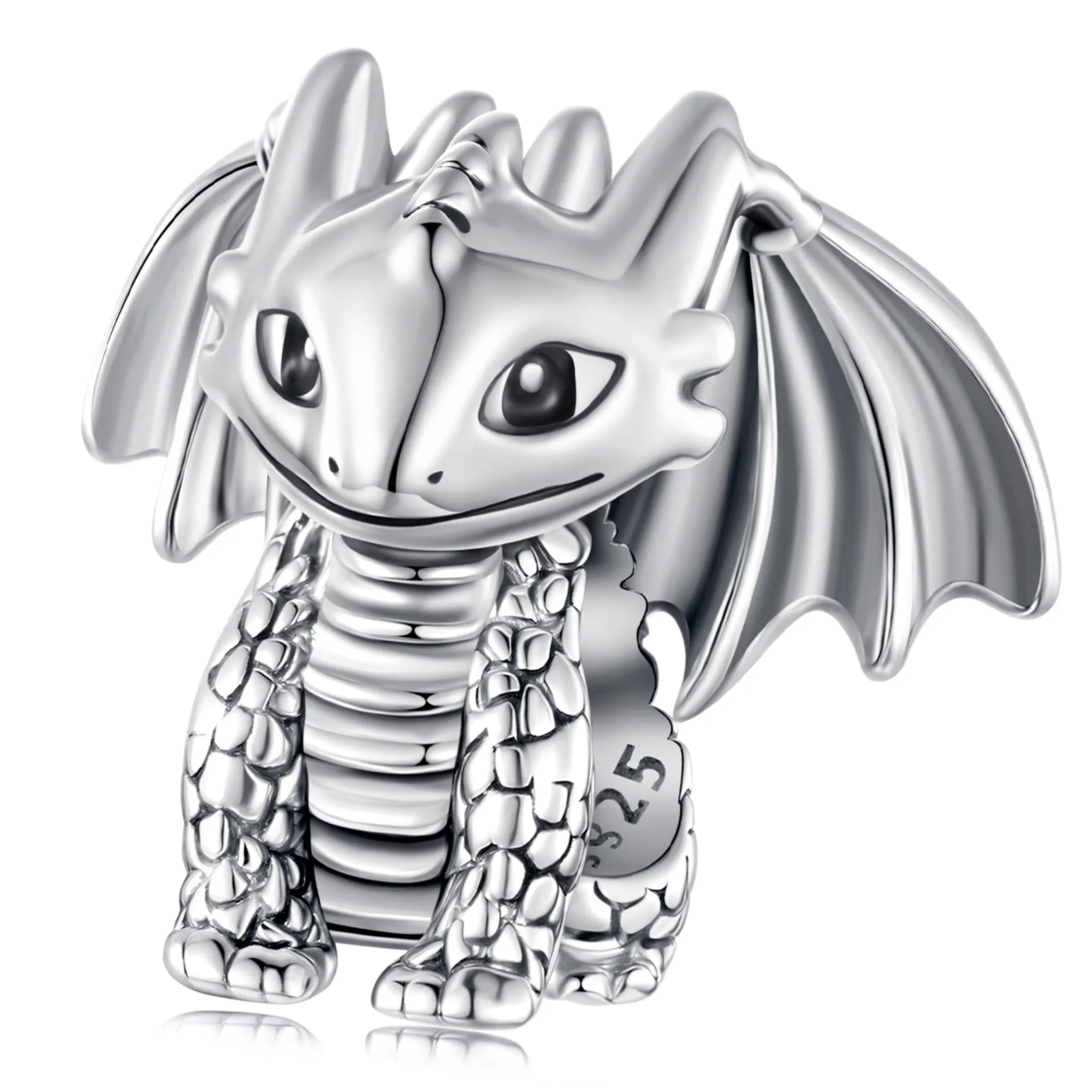 Srebrny charms smok beads srebro 925 koralik