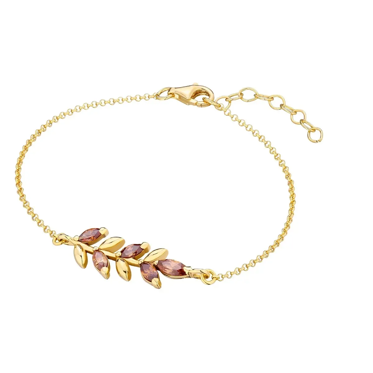 Bransoletka srebrna pozłacana z cyrkoniami Carmen