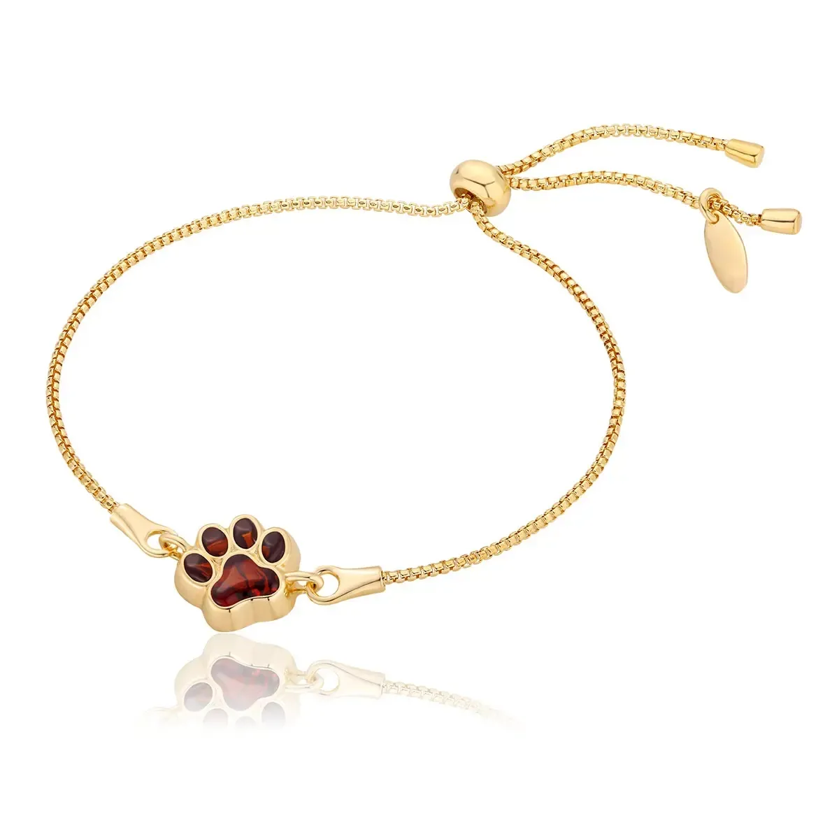 Bransoletka srebrna pozłacana mini łapka z bursztynem - zielony