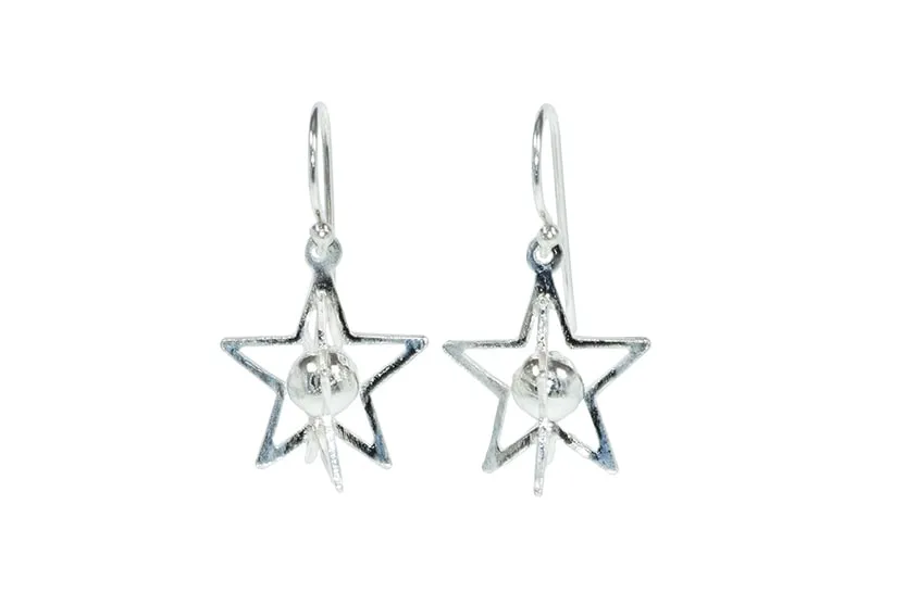 Kolczyki gwiazdki ze srebra